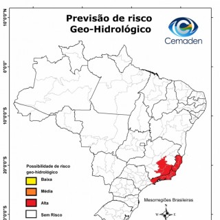 Espírito Santo tem risco alto de inundação e deslizamento de terra