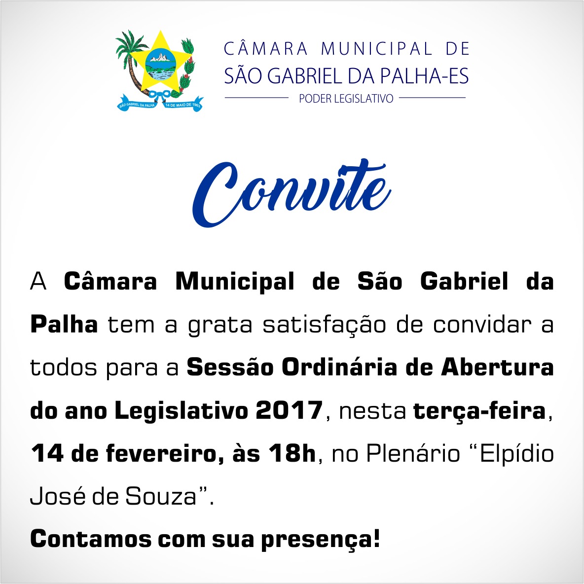 Câmara Municipal inicia os trabalhos nesta terça feira