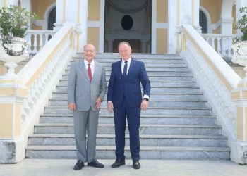 Governador Renato Casagrande recebe o vice-presidente, Geraldo Alckmin no Palácio Anchieta