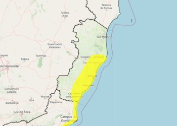 Cidades do ES recebem alerta de perigo potencial para acumulado de chuva