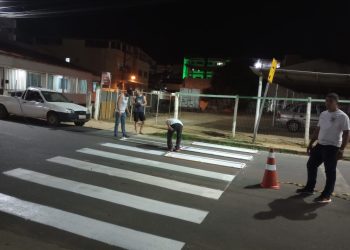 Prefeitura de São Gabriel da Palha reforça pintura de faixas de pedestres em ruas e avenidas da cidade