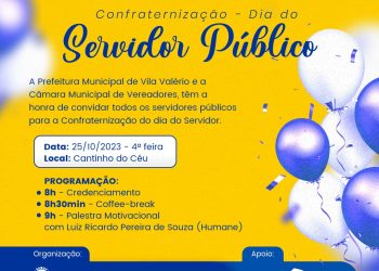 Homenagens, palestra e muita alegria nas comemorações dos Funcionários Públicos de Vila Valério