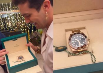 Luan Santana ganha de Cristiano Ronaldo um Rolex avaliado em R$ 432 mil ‘Que momento’