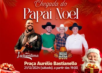“Chegada do Papai Noel” com muita festa em São Gabriel da Palha