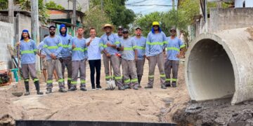 Gestão Lucas Scaramussa avança com obra de macrodrenagem no Santa Cruz, em Linhares