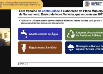 Nova Venécia realiza seminário sobre saneamento básico e arborização urbana e mantém formulário on-line para participação no diagnóstico